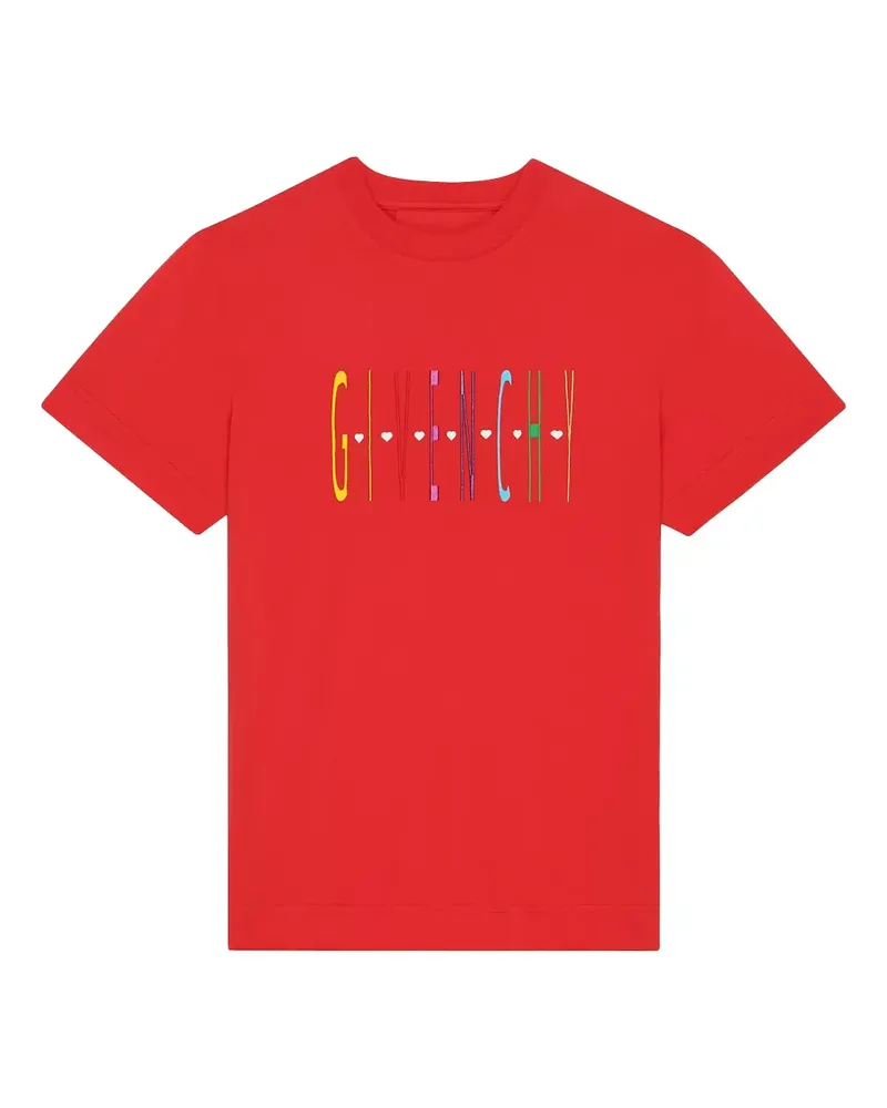 Givenchy T-Shirt mit Logo-Print - Rot Rot