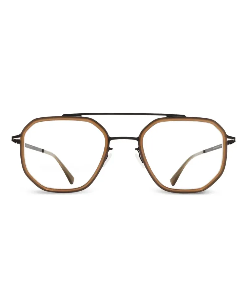 Mykita Satu geometric-frame glasses - Braun Braun