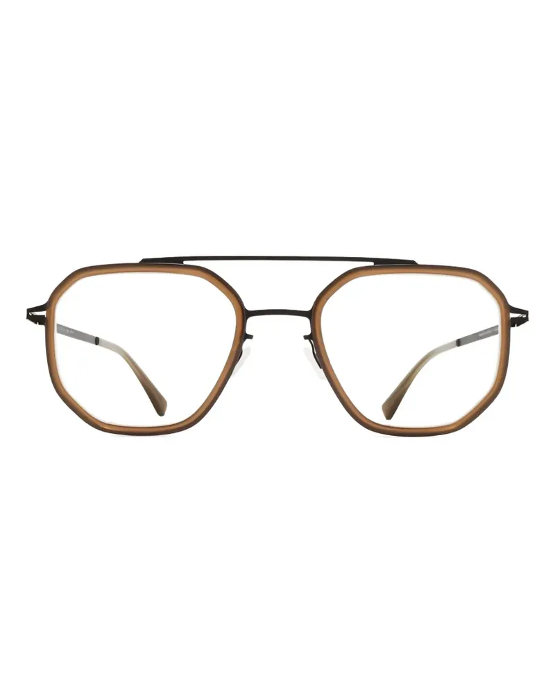 Mykita Satu geometric-frame glasses - Braun Braun