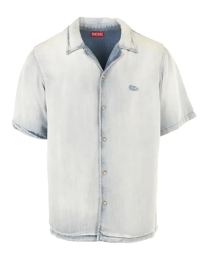 Diesel buttoned logo shirt - Blau Blau