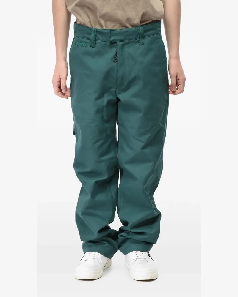OFF-WHITE corduroy-panelled trousers - Grün Grün