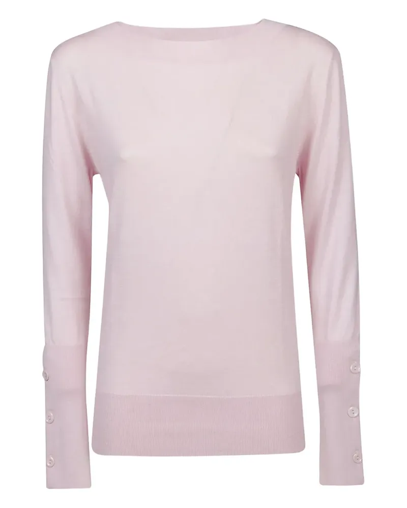 Snobby Sheep button-cuff silk sweater - Rosa Rosa