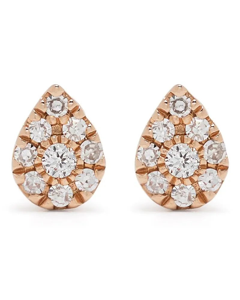 DJULA 18kt Pear Rotgoldohrringe mit Diamanten - Rosa Rosa