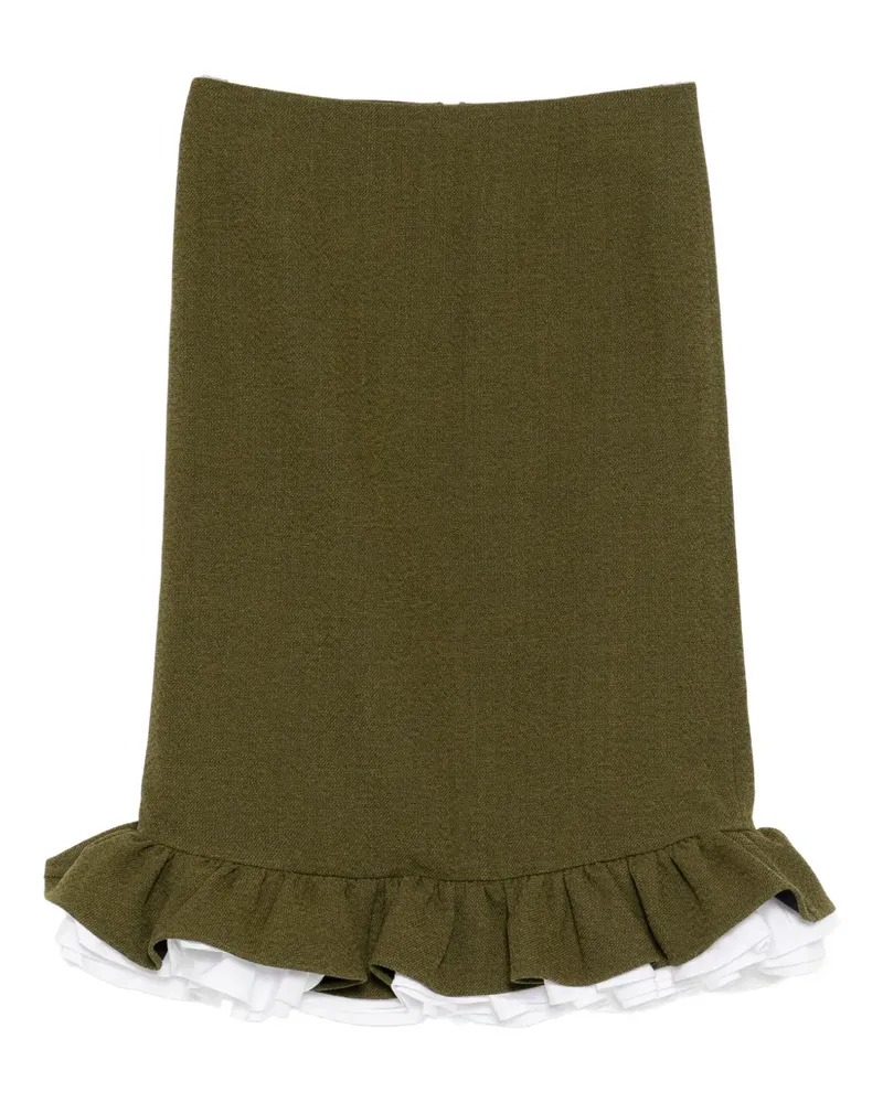 SHUSHU/TONG wool skirt - Grün Grün