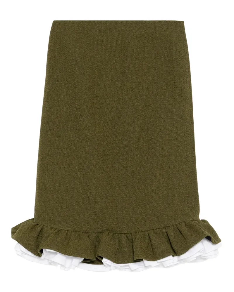 SHUSHU/TONG Rock aus Wolle - Grün Grün