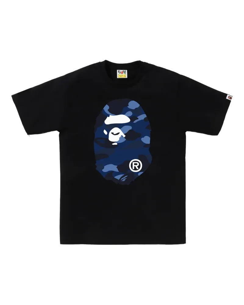 BAPE T-Shirt mit Camouflage-Print - Schwarz Schwarz
