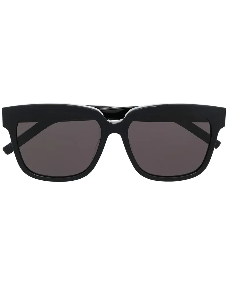 Saint Laurent Eckige Sonnenbrille - Schwarz Schwarz