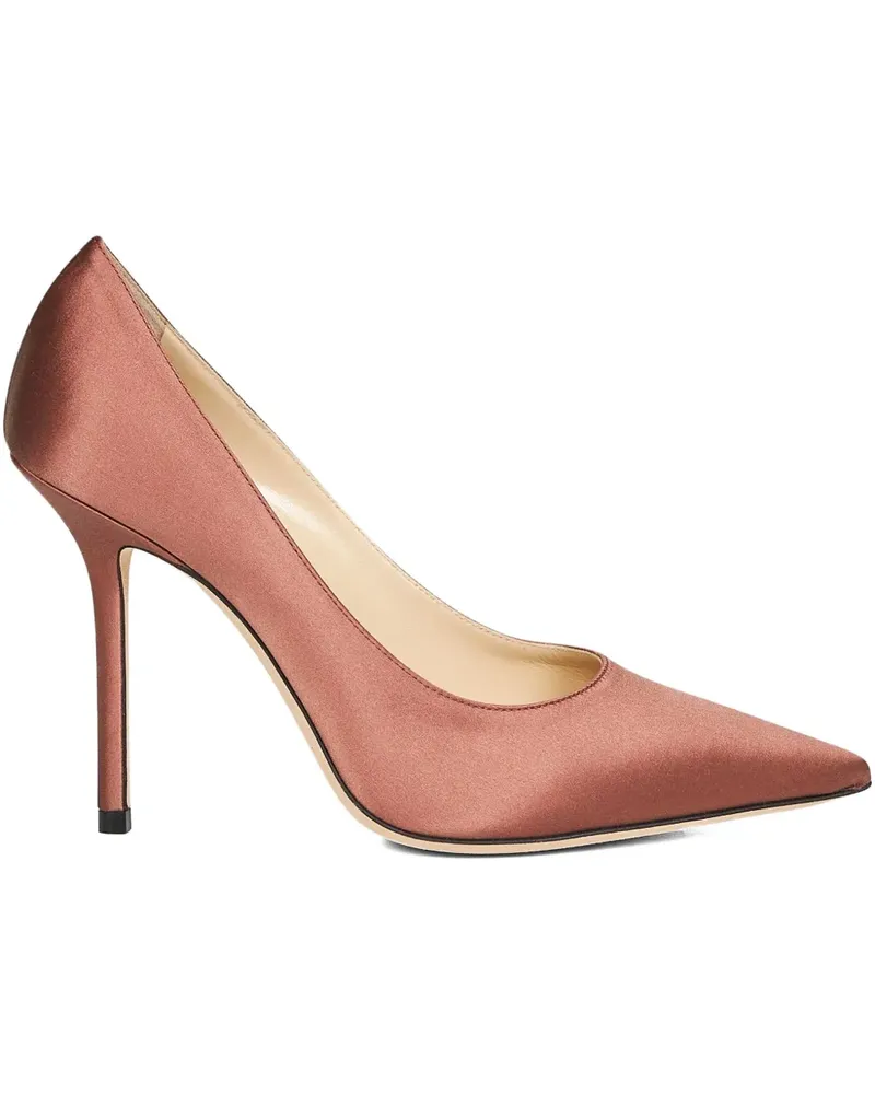 Jimmy Choo Love Pumps mit Satin-Effekt 100mm - Rosa Rosa