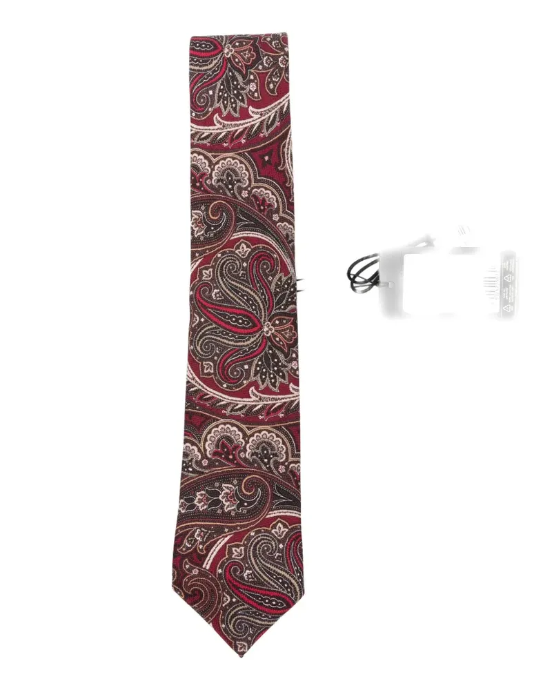 Gabriele Pasini paisley-print silk tie - Rot Rot