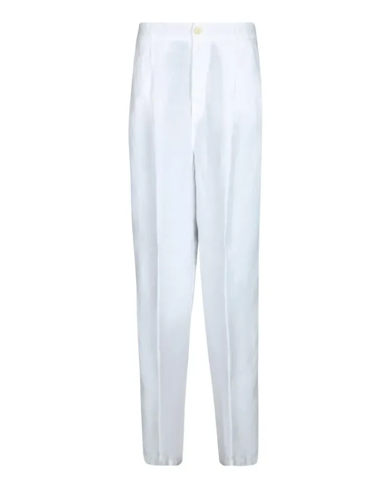 120% Lino sequin-embellished tailored trousers - Weiß Weiß