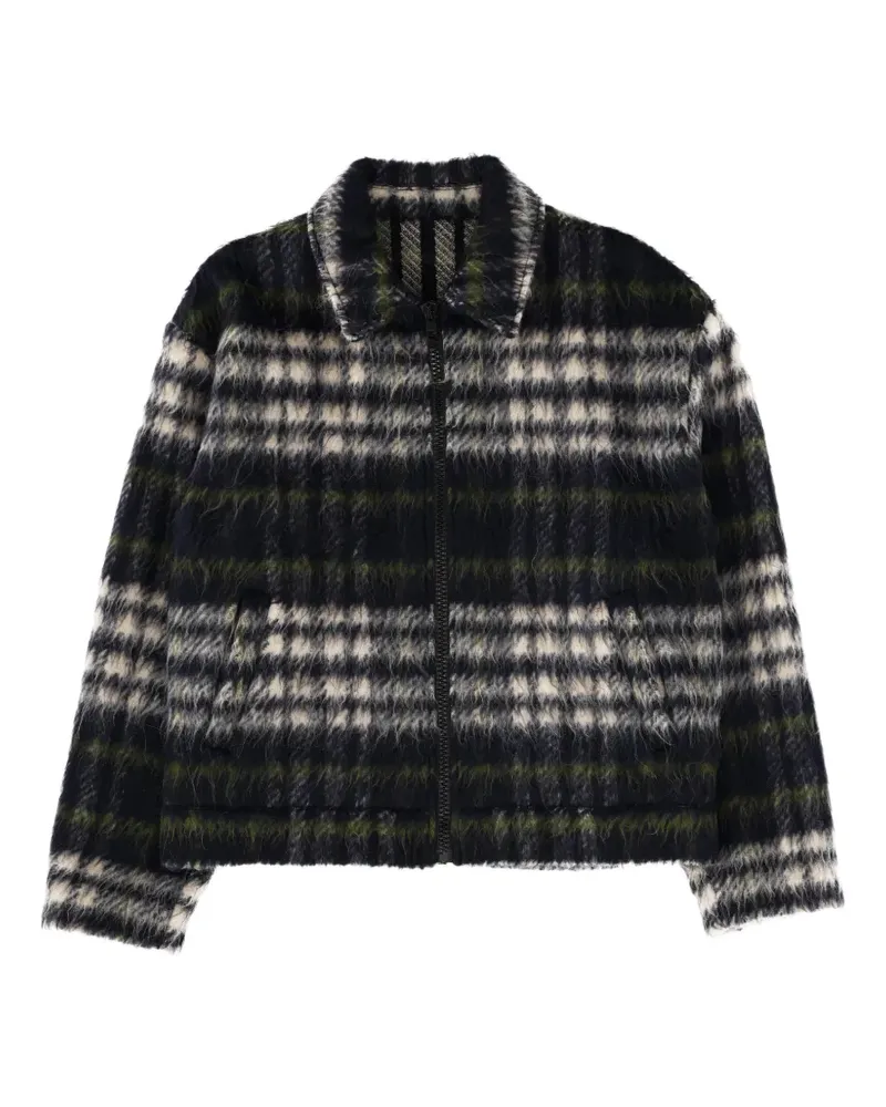 MSGM Jacke mit Karomuster - Schwarz Schwarz