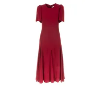 Midikleid mit rundem Ausschnitt - Rot