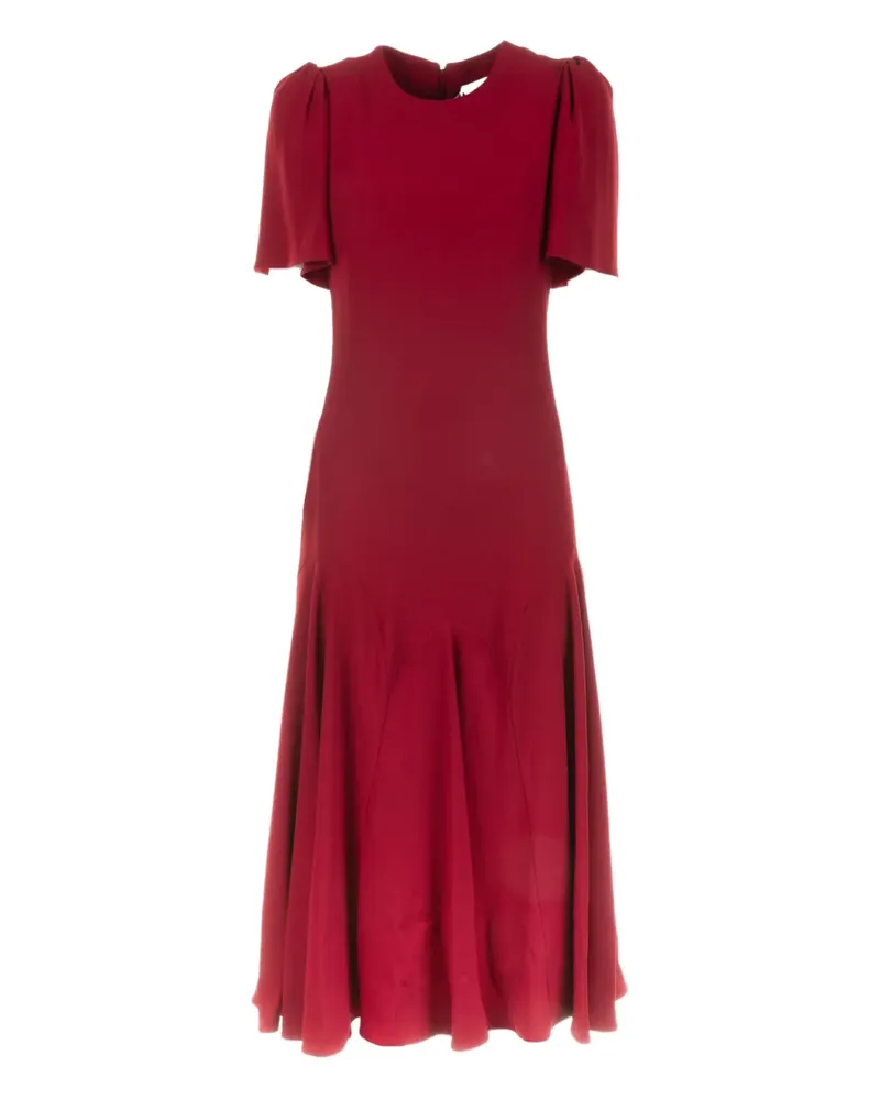 Alexander McQueen Midikleid mit rundem Ausschnitt - Rot Rot