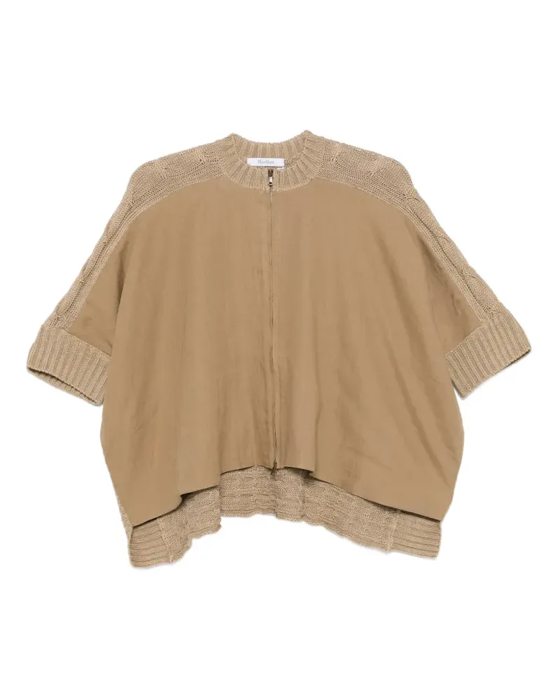 Max Mara Miresia knitted zip cardigan - Nude Nude