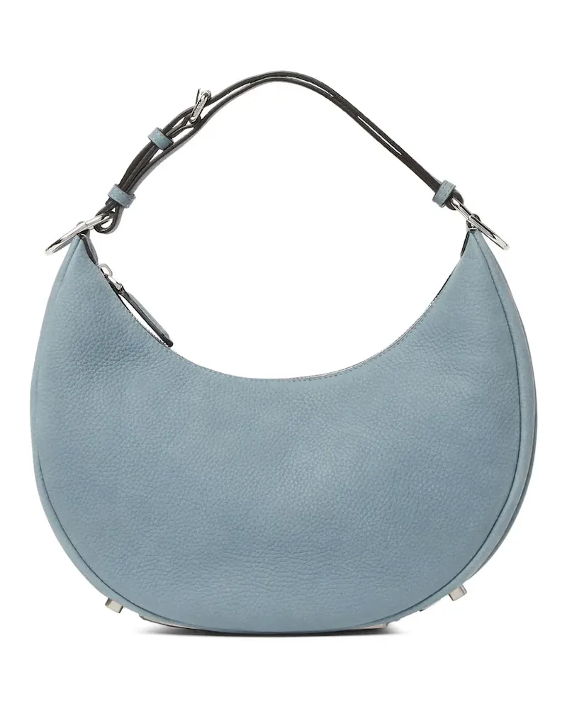 Fendi Kleine graphy Clutch aus Wildleder - Blau Blau