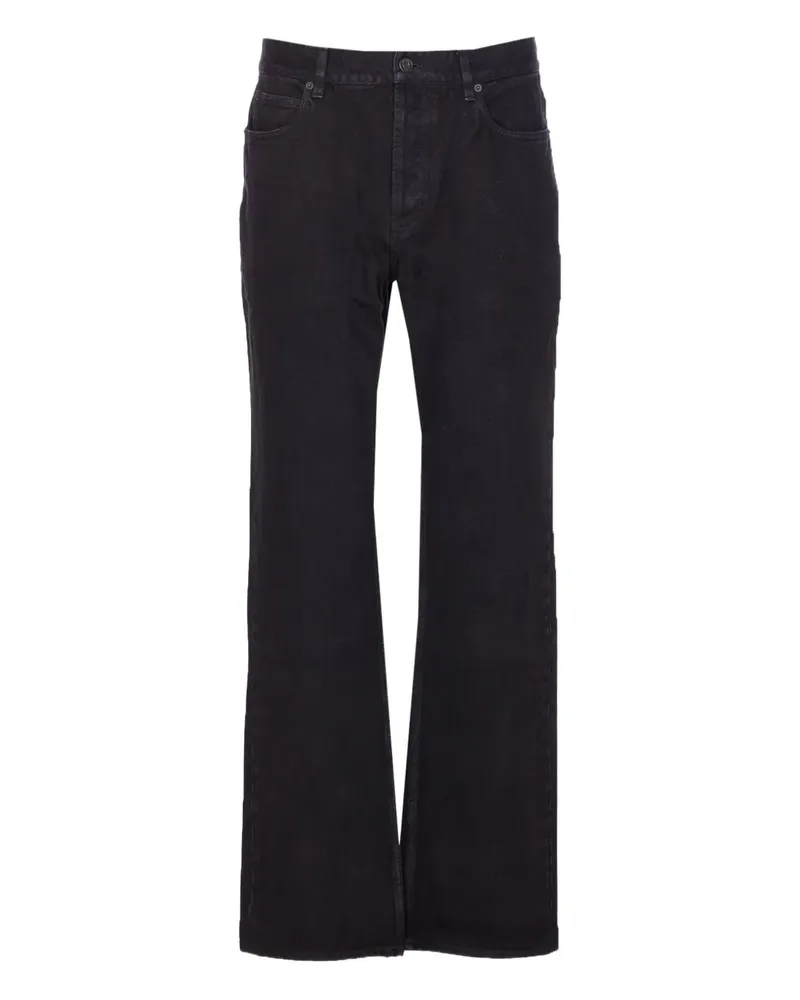 Saint Laurent Five-Pockets-Jeans mit Logo-Patch - Schwarz Schwarz