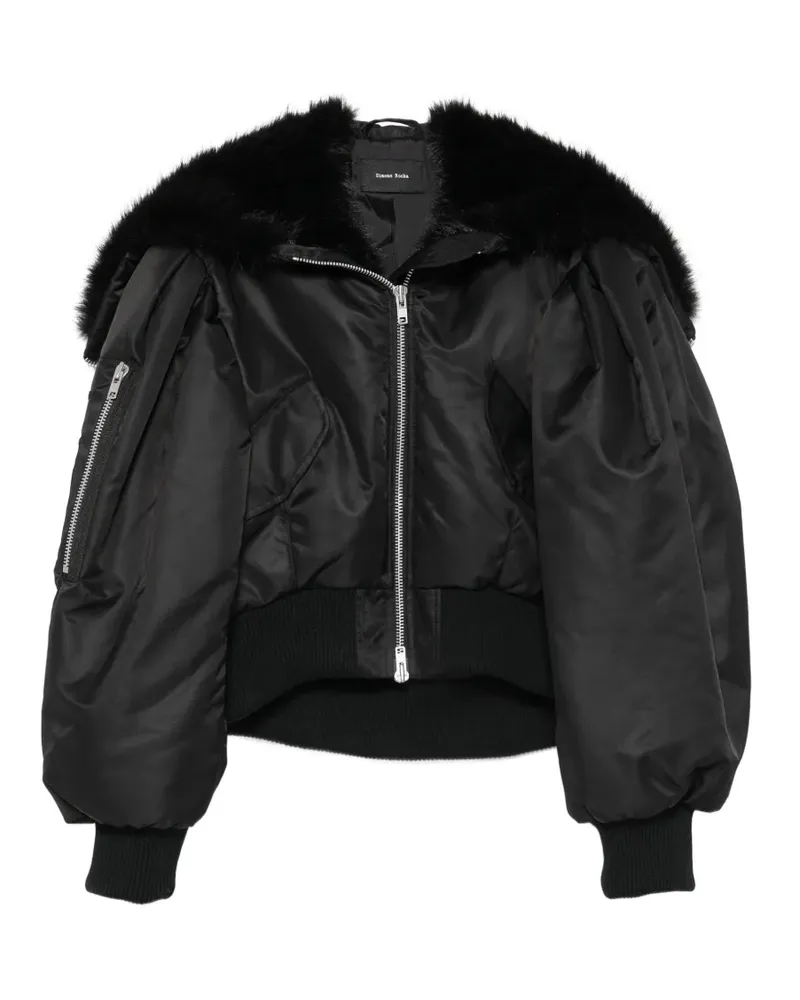 Simone Rocha Bomberjacke mit Kapuze - Schwarz Schwarz