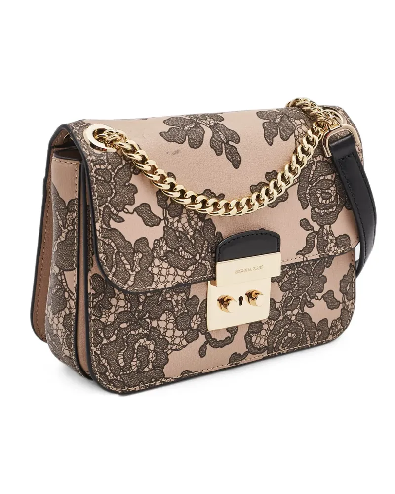 Michael Kors medium Sloan lace-print shoulder bag - Nude Nude