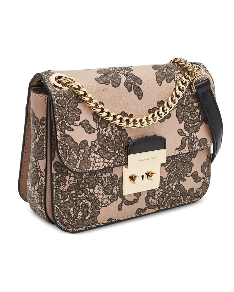 Michael Kors Mittelgroße Sloan Schultertasche mit Spitze-Print - Nude Nude