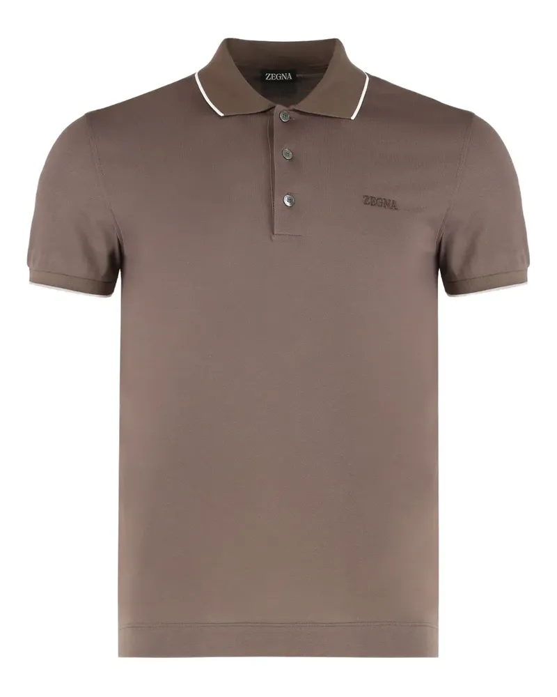 Ermenegildo Zegna stretch-cotton polo shirt - Braun Braun