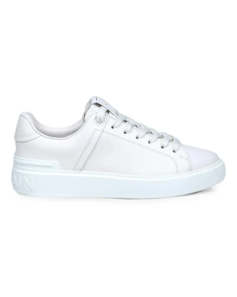 Balmain B-Court leather sneakers - Nude Nude