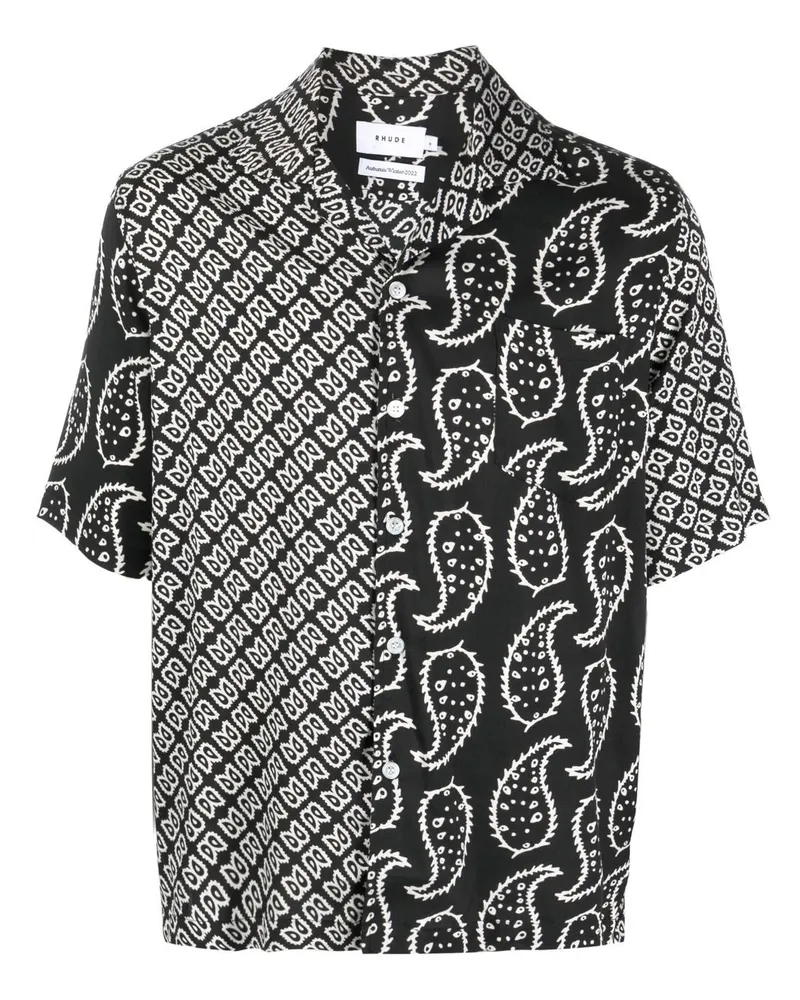 RHUDE Hemd mit Paisleymuster - Schwarz Schwarz