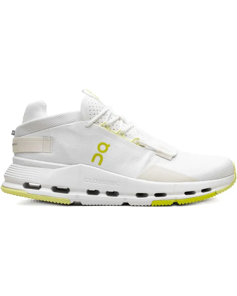 ON Cloudnova 2 "White/Limelight" Sneakers - Weiß Weiß