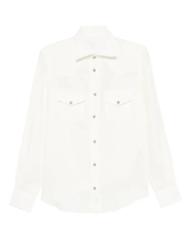 Eleventy western-style flap-pocket shirt - Weiß Weiß