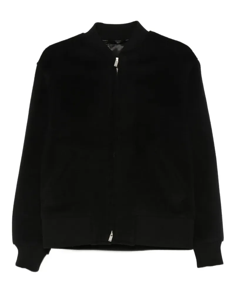 LARDINI Bomberjacke mit Reißverschluss - Schwarz Schwarz