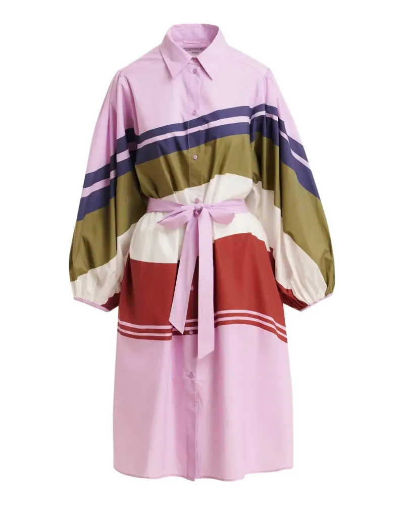 Essentiel stripe-print cotton shirt dress - Rosa Rosa