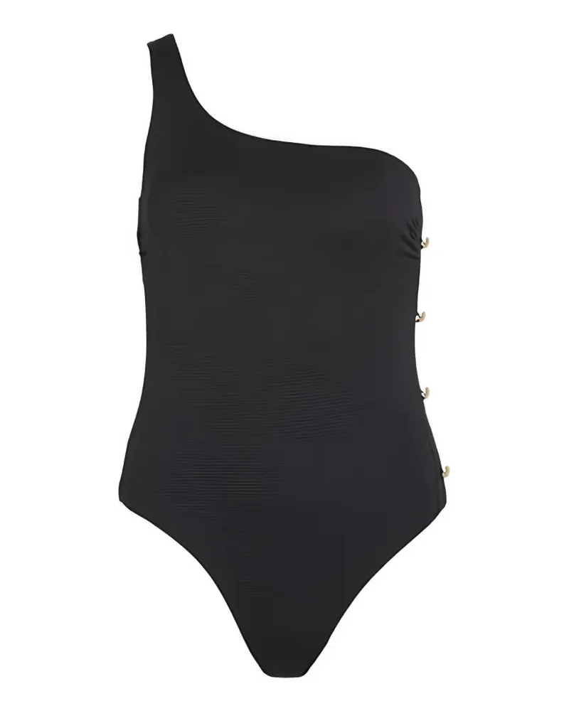Karl Lagerfeld one-shoulder swimsuit - Schwarz Schwarz