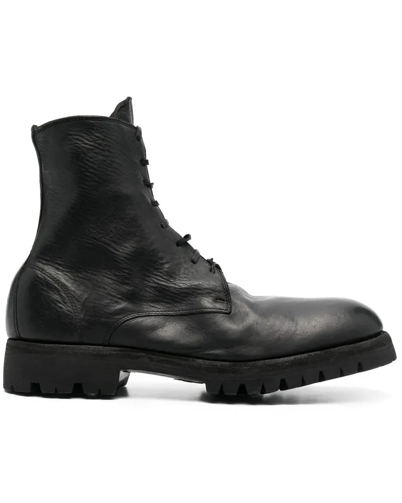 GUIDI Stiefel mit Schnürung - Schwarz Schwarz