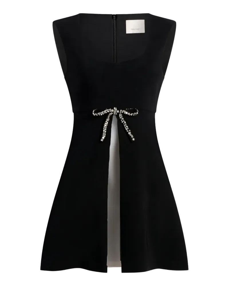 Cinq à Sept jo bow sleeveless dress - Schwarz Schwarz