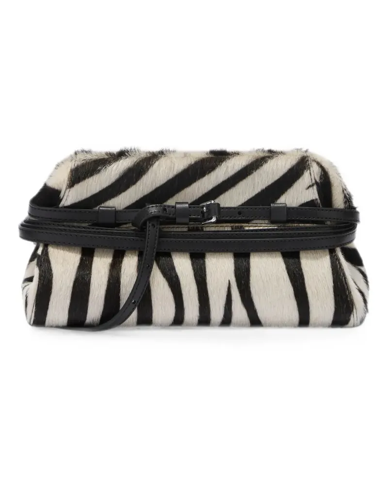 Moschino Clutch mit Zebra-Print - Weiß Weiß