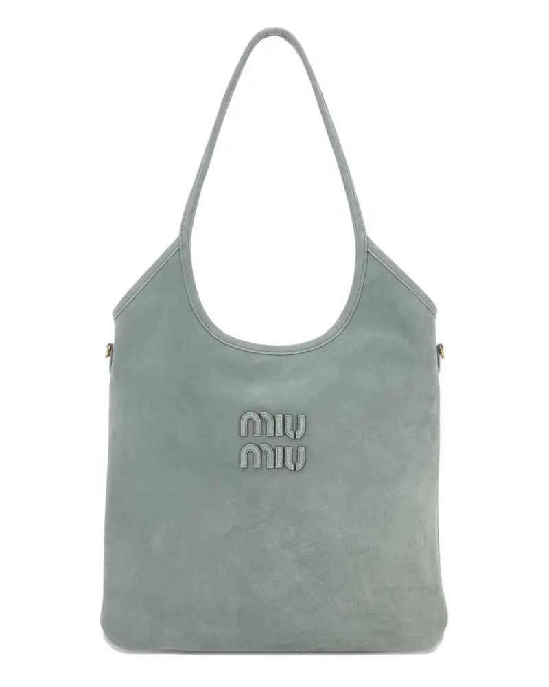 Miu Miu Ivy Tote Bag aus Wildleder - Grau Grau
