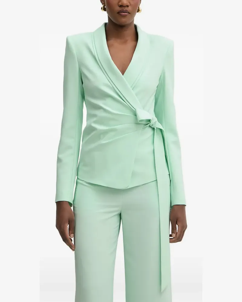 Patrizia Pepe wrap-style shawl-collar blazer - Grün Grün