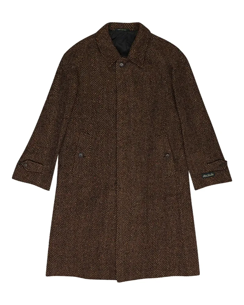 Aimé Leon Dore herringbone wool coat - Braun Braun