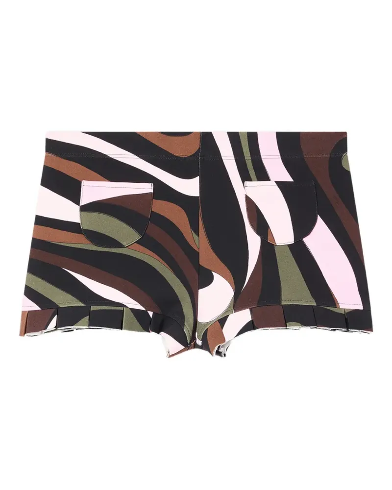 Emilio Pucci Jersey-Shorts mit Marmo-Print - Schwarz Schwarz