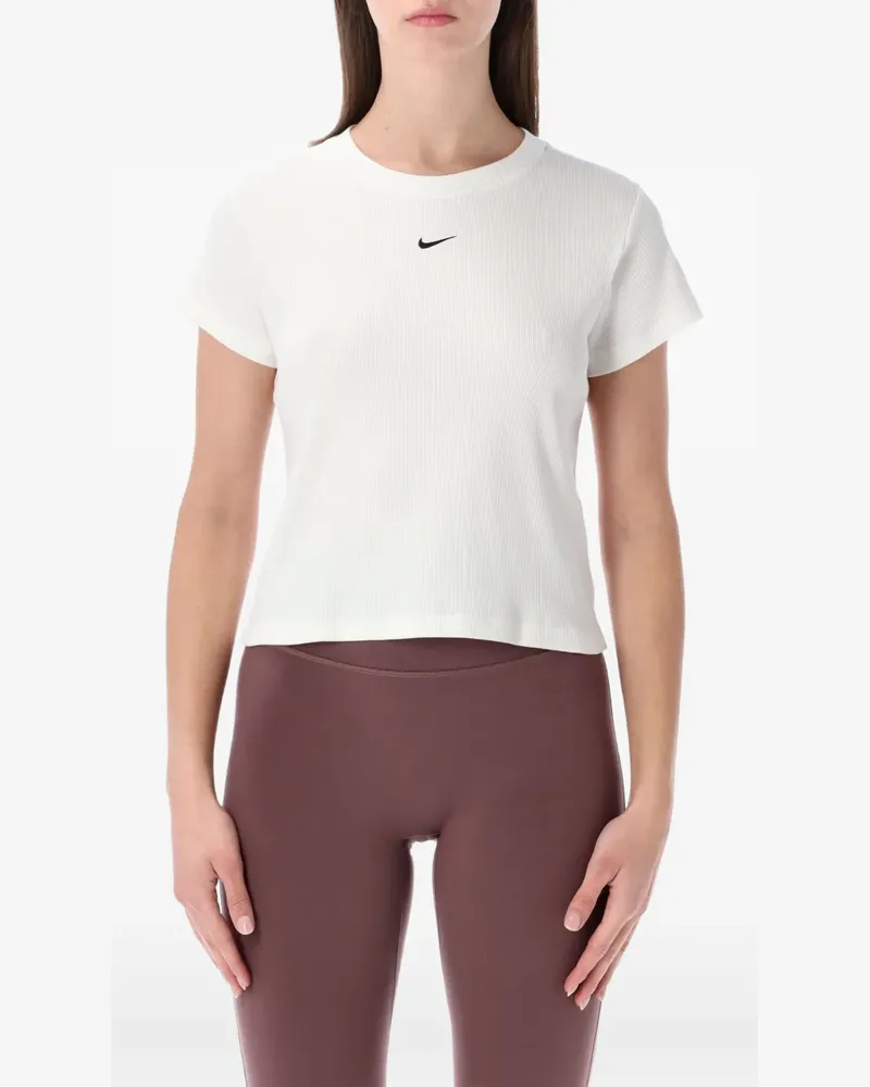 Nike Geripptes T-Shirt - Weiß Weiß