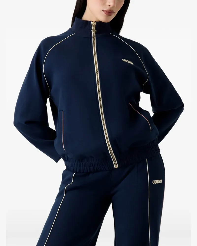 Guess Stehkragen-Pullover mit Reißverschluss - Blau Blau