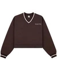 SPORTY & RICH Classic Logo Sweatshirt Braun