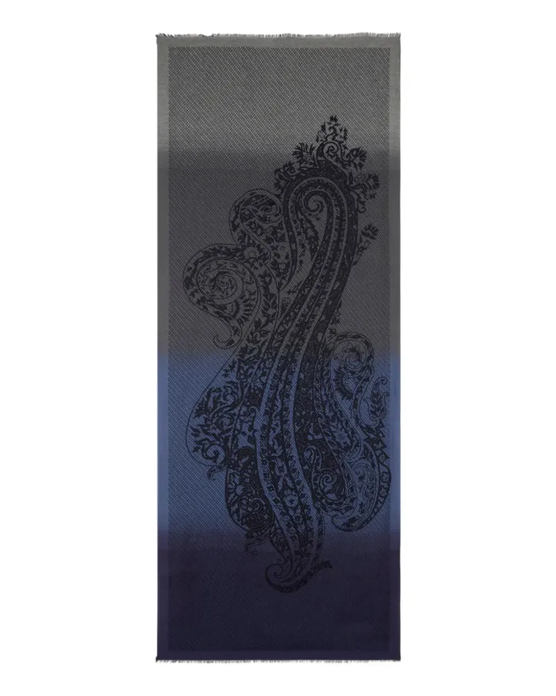 Etro Schal mit Paisleymuster - Blau Blau