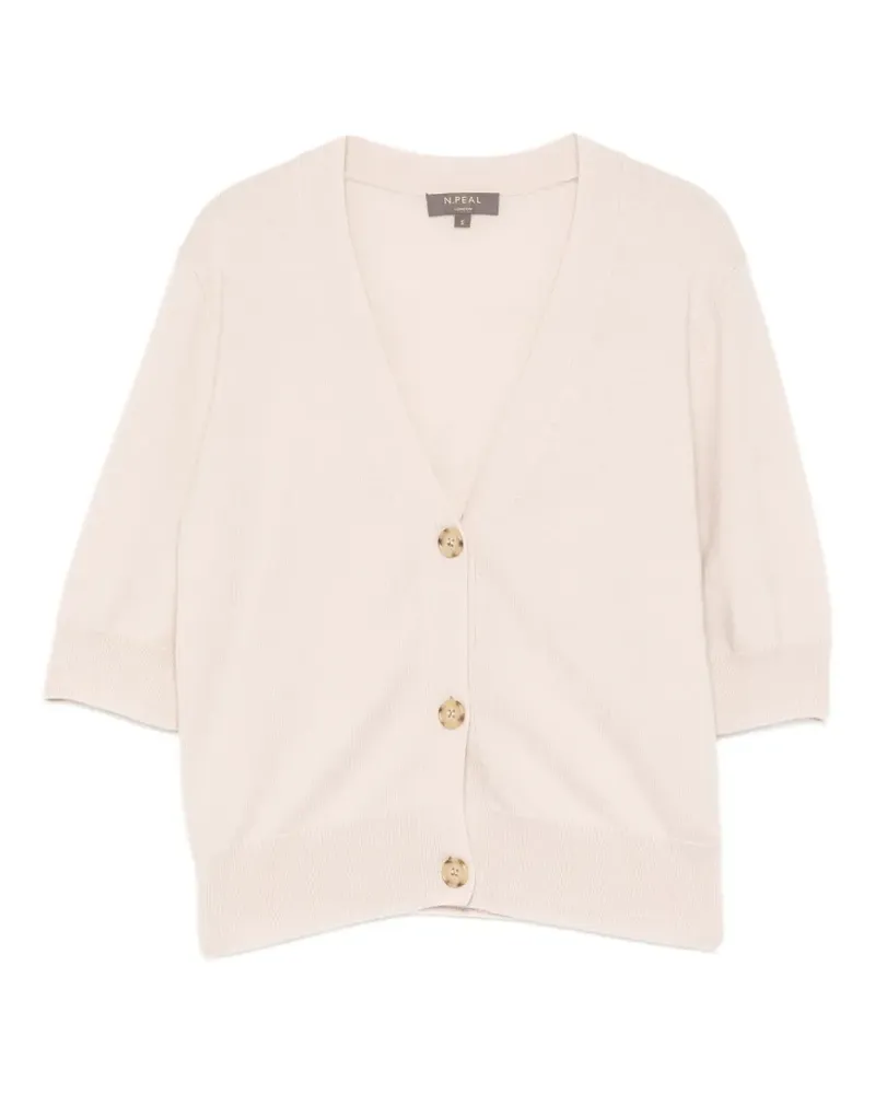 N.Peal Kurzärmeliger Cardigan - Nude Nude