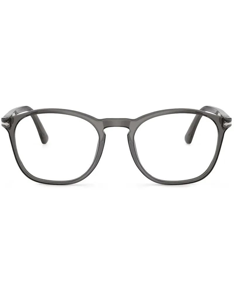 Persol Brille mit rundem Gestell - Grau Grau