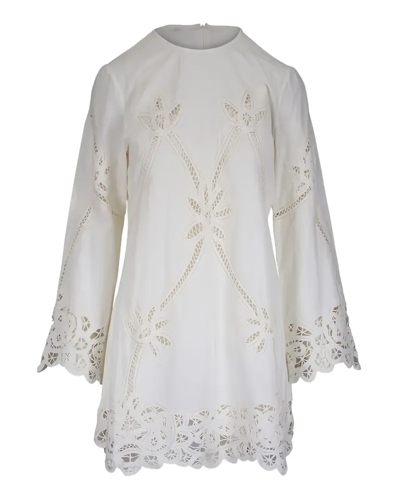 Veronica Beard mini Amberg lace dress - Nude Nude