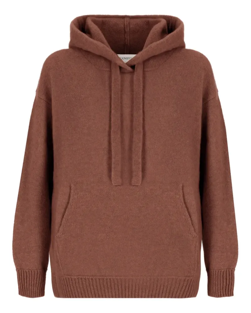 Laneus Hoodie mit Vordertasche - Braun Braun
