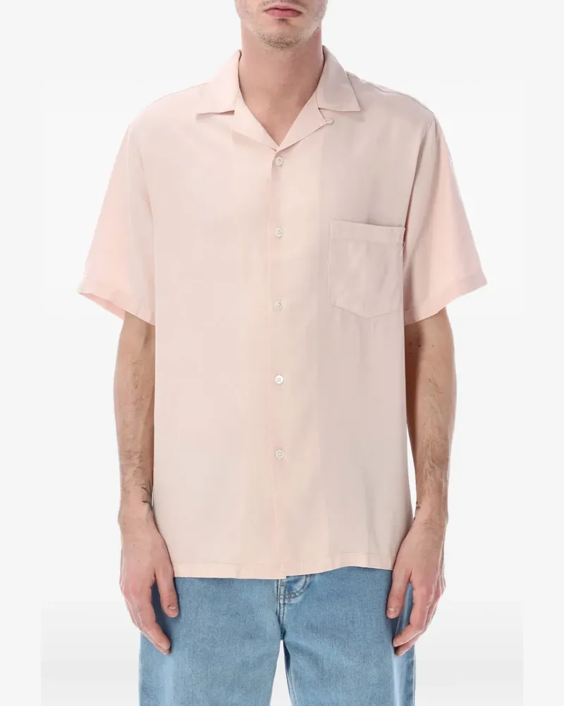 Portuguese Flannel Dogtown Hemd mit Taschendetail - Rosa Rosa