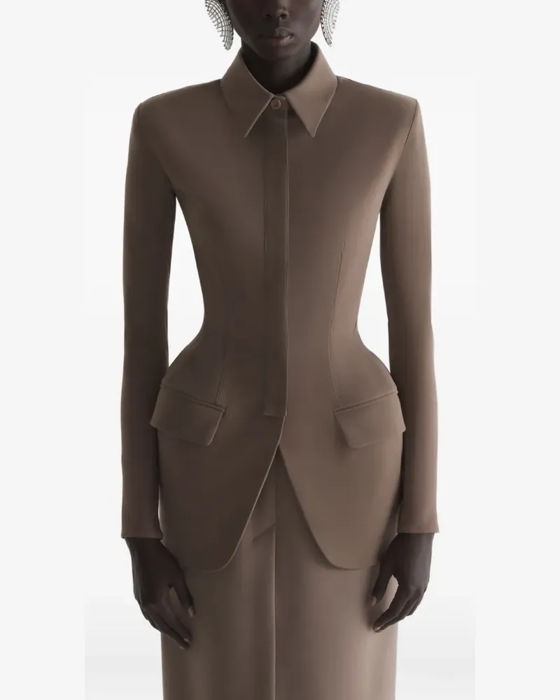 Thierry Mugler Hourglass jacket - Braun Braun