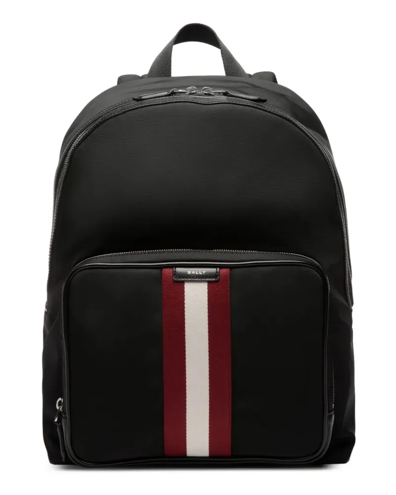 Bally Rucksack mit Streifendetail - Schwarz Schwarz
