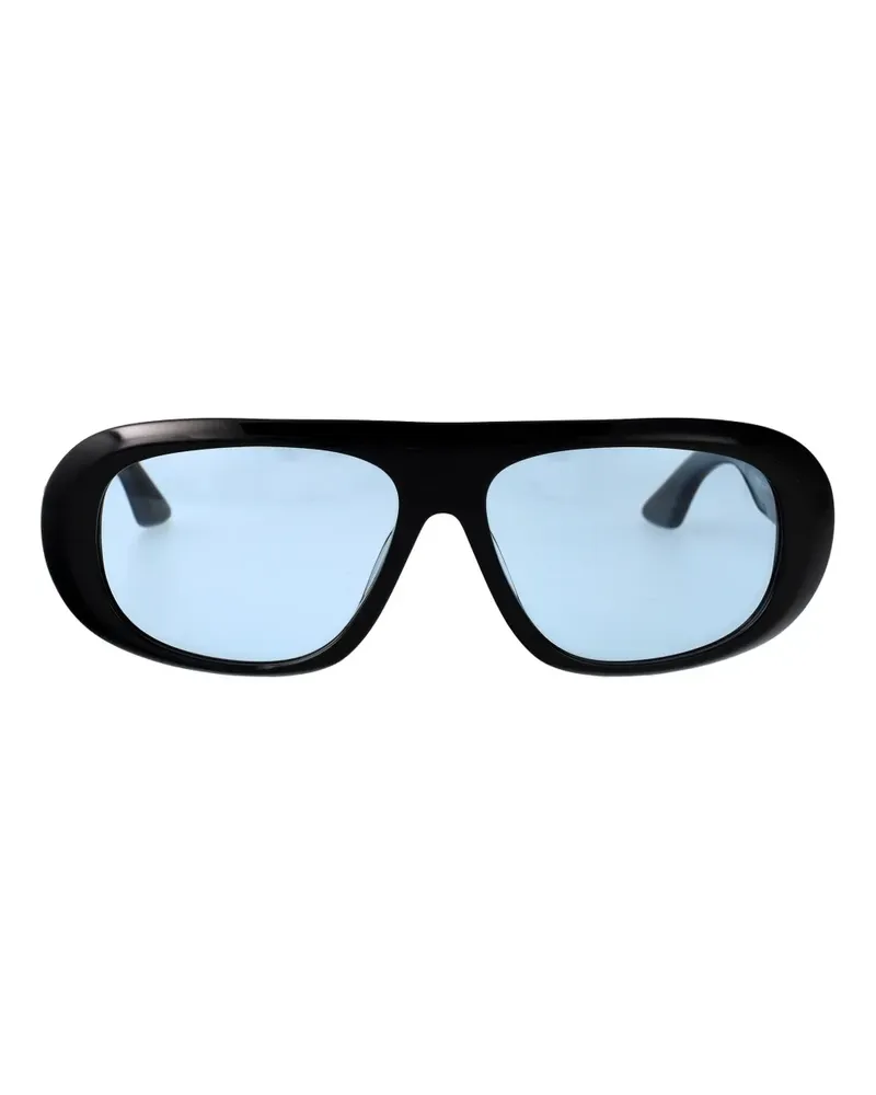 GCDS Sonnenbrille mit ovalem Gestell - Schwarz Schwarz